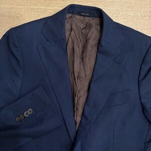 SuitSupply Men’s Mid Blue Tailored Fit Havana Suit Jacket Wool Size 34R (36”)